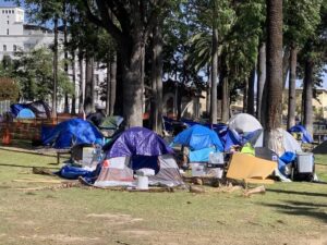 Homeless encampment -cm