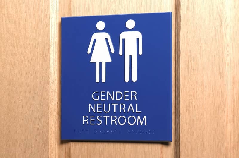 All Gender Bathroom Sign -cm