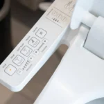 Close-Up of Bidet Toilet Control Panel -cm